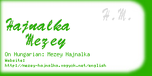 hajnalka mezey business card